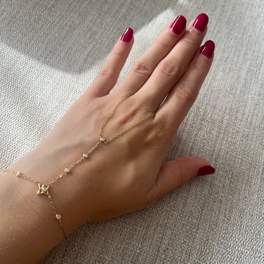 Chaine de main Etoile étincelante