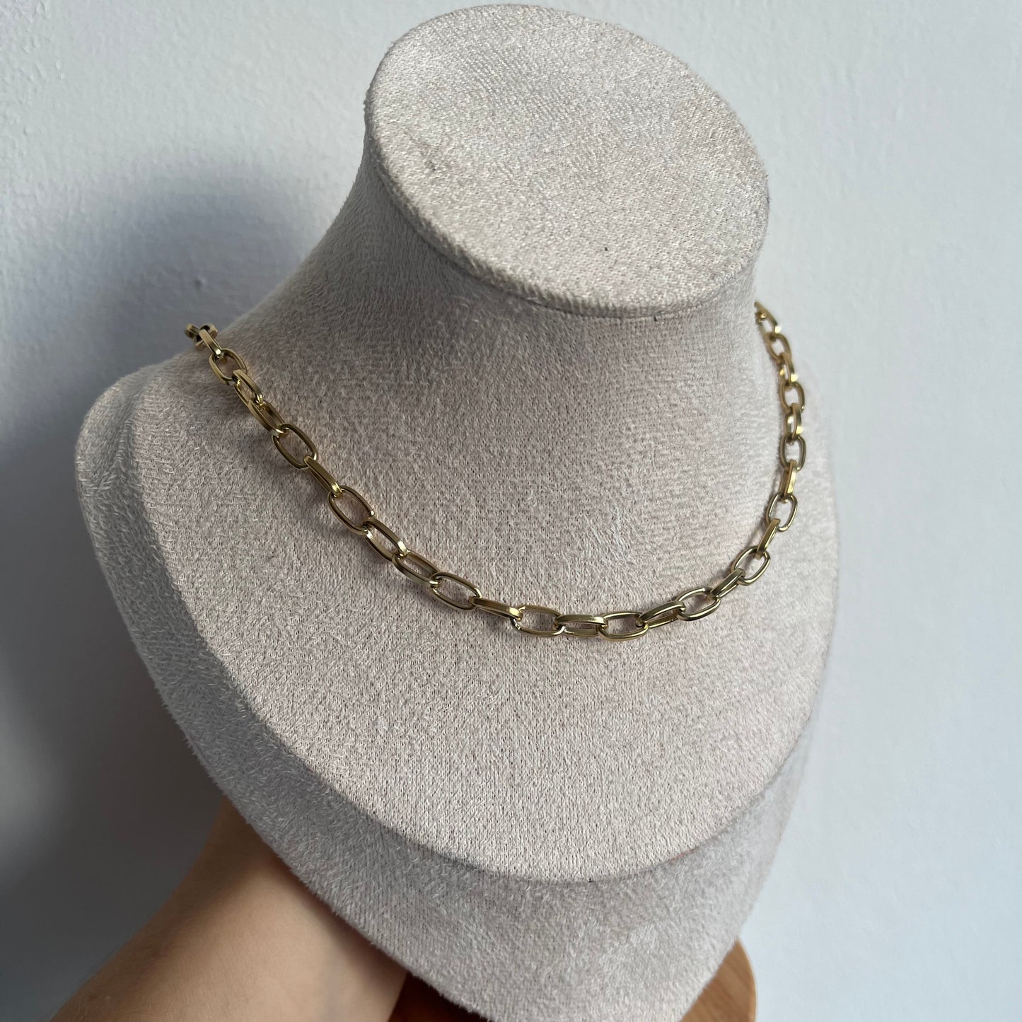 Collier Court Maille rectangle