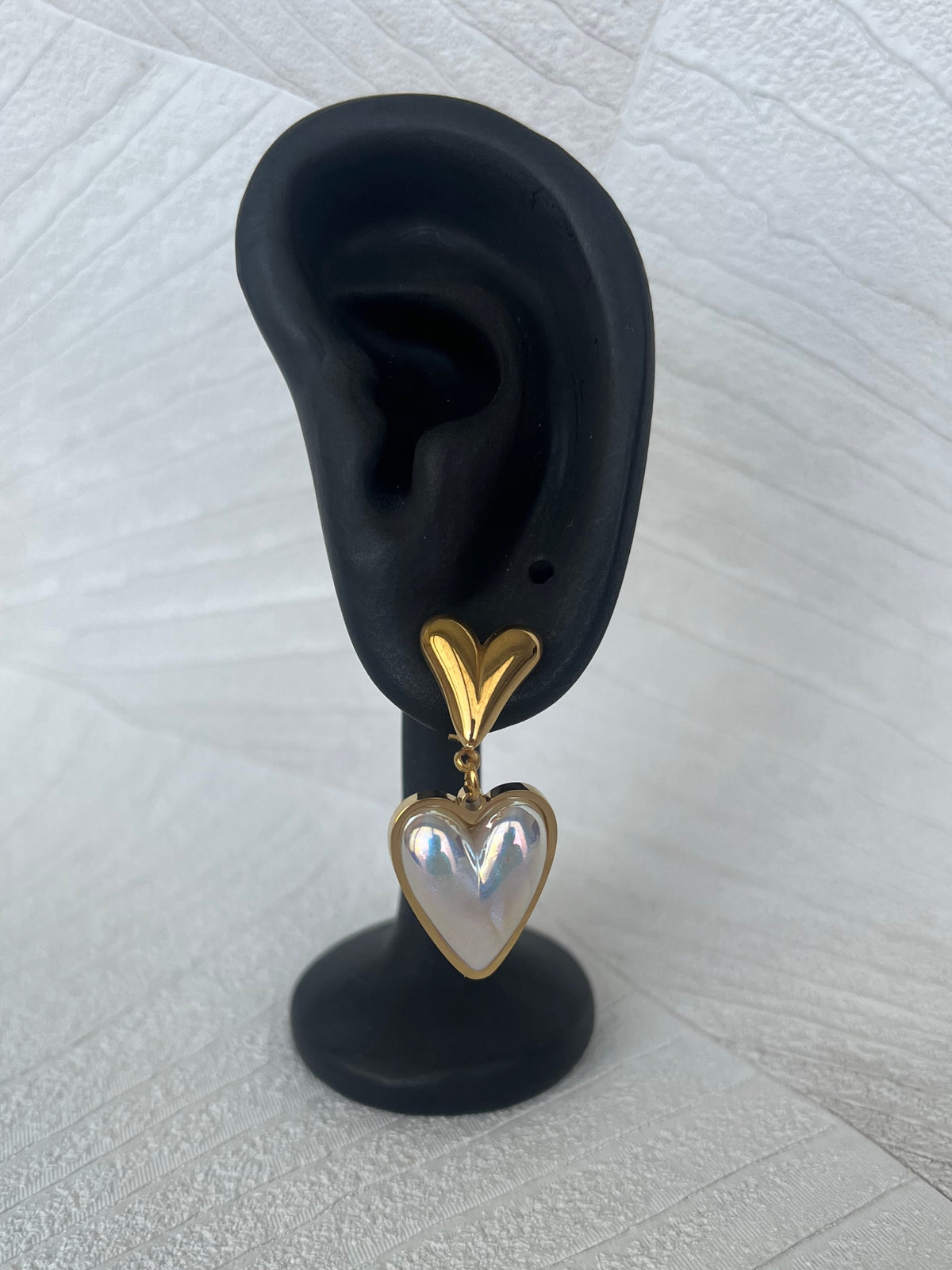 Boucles d’oreilles Cœur iridescent