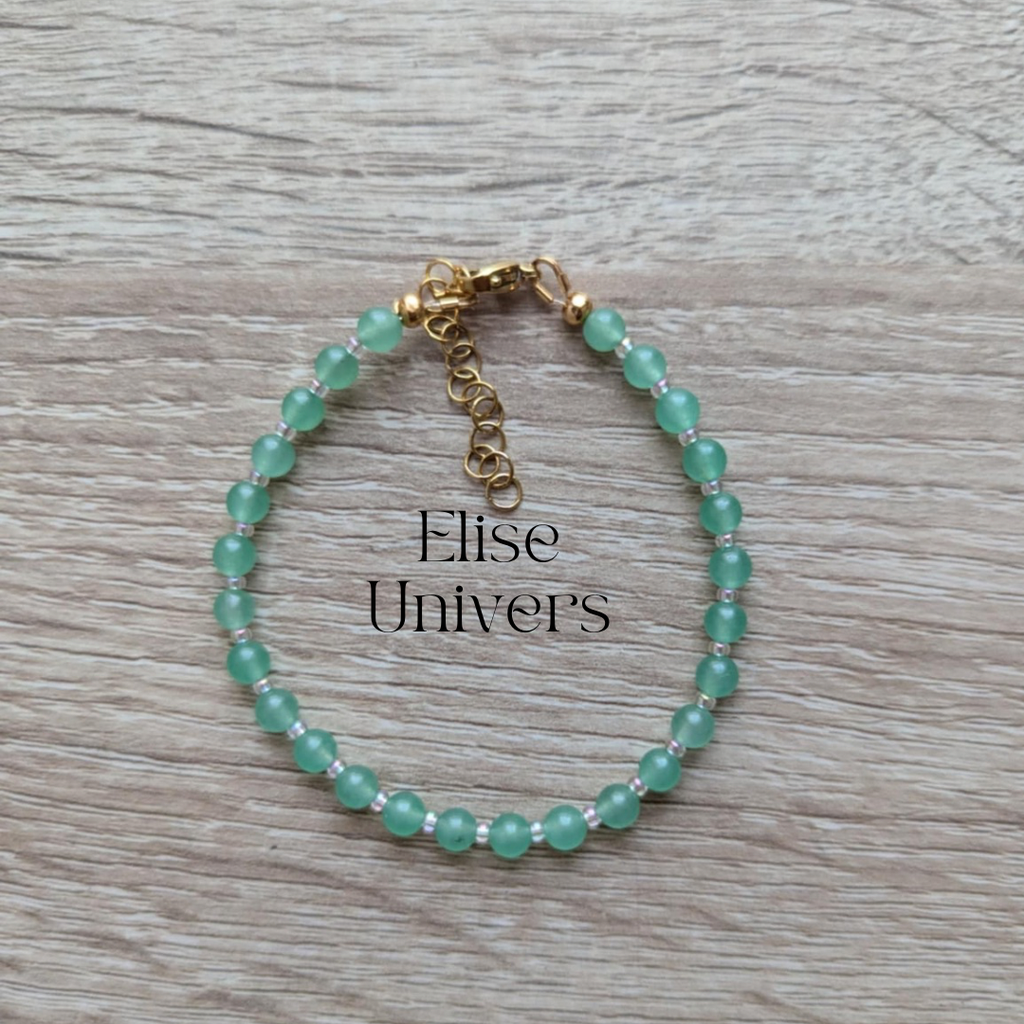 Bracelet aventurine verte 4mm