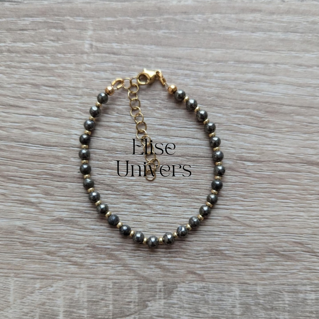 Bracelet pyrite 4mm