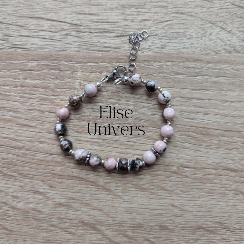 Bracelet rhodonite 6mm