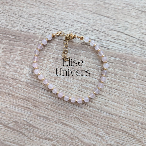 Bracelet quartz rose 4mm